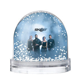 Снежный шар с принтом Skillet в Екатеринбурге, Пластик | Изображение внутри шара печатается на глянцевой фотобумаге с двух сторон | awake | monster | skillet | джон купер | кори купер | рок
