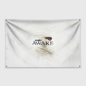 Флаг-баннер с принтом Awake в Екатеринбурге, 100% полиэстер | размер 67 х 109 см, плотность ткани — 95 г/м2; по краям флага есть четыре люверса для крепления | awake | monster | skillet | джон купер | кори купер | рок