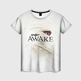Женская футболка 3D с принтом Awake в Екатеринбурге, 100% полиэфир ( синтетическое хлопкоподобное полотно) | прямой крой, круглый вырез горловины, длина до линии бедер | awake | monster | skillet | джон купер | кори купер | рок