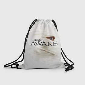 Рюкзак-мешок 3D с принтом Awake в Екатеринбурге, 100% полиэстер | плотность ткани — 200 г/м2, размер — 35 х 45 см; лямки — толстые шнурки, застежка на шнуровке, без карманов и подкладки | awake | monster | skillet | джон купер | кори купер | рок