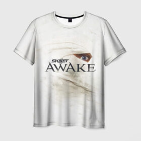 Мужская футболка 3D с принтом Awake в Екатеринбурге, 100% полиэфир | прямой крой, круглый вырез горловины, длина до линии бедер | Тематика изображения на принте: awake | monster | skillet | джон купер | кори купер | рок