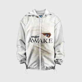 Детская куртка 3D с принтом Awake в Екатеринбурге, 100% полиэстер | застежка — молния, подол и капюшон оформлены резинкой с фиксаторами, по бокам — два кармана без застежек, один потайной карман на груди, плотность верхнего слоя — 90 г/м2; плотность флисового подклада — 260 г/м2 | Тематика изображения на принте: awake | monster | skillet | джон купер | кори купер | рок