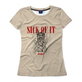 Женская футболка 3D с принтом Девочка устала в Екатеринбурге, 100% полиэфир ( синтетическое хлопкоподобное полотно) | прямой крой, круглый вырез горловины, длина до линии бедер | awake | monster | skillet | джон купер | кори купер | рок