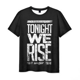 Мужская футболка 3D с принтом We Rise в Екатеринбурге, 100% полиэфир | прямой крой, круглый вырез горловины, длина до линии бедер | awake | monster | skillet | джон купер | кори купер | рок