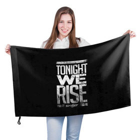 Флаг 3D с принтом We Rise в Екатеринбурге, 100% полиэстер | плотность ткани — 95 г/м2, размер — 67 х 109 см. Принт наносится с одной стороны | awake | monster | skillet | джон купер | кори купер | рок