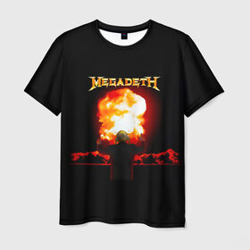 Мужская футболка 3D с принтом Megadeth в Екатеринбурге, 100% полиэфир | прямой крой, круглый вырез горловины, длина до линии бедер | megadet | megadeth | группа | дирк вербурен | дэвид эллефсон | дэйв мастейн | кико лоурейро | мегадет | мегадетх | метал | рок | трэш | трэшметал | тяжелый | хард | хардрок | хеви | хевиметал