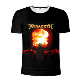 Мужская футболка 3D спортивная с принтом Megadeth в Екатеринбурге, 100% полиэстер с улучшенными характеристиками | приталенный силуэт, круглая горловина, широкие плечи, сужается к линии бедра | megadet | megadeth | группа | дирк вербурен | дэвид эллефсон | дэйв мастейн | кико лоурейро | мегадет | мегадетх | метал | рок | трэш | трэшметал | тяжелый | хард | хардрок | хеви | хевиметал