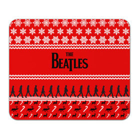 Коврик прямоугольный с принтом Праздничный The Beatles в Екатеринбурге, натуральный каучук | размер 230 х 185 мм; запечатка лицевой стороны | beatles | the beatles | бител | битлз | битлс | битлы | группа | джон леннон | джордж харрисон | жуки | знак | красный | ливерпульская четвёрка | мерсибит | надпись | новогодний | новый год | пол маккартни | поп