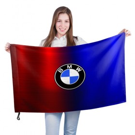 Флаг 3D с принтом BMW SPORT ABSTRACT в Екатеринбурге, 100% полиэстер | плотность ткани — 95 г/м2, размер — 67 х 109 см. Принт наносится с одной стороны | auto | automobile | bmw | car | machine | motor | motor car | sport car | автомашина | легковой автомобиль | спортивный автомобиль | тачка