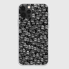 Чехол для iPhone 12 Pro Max с принтом Крик в Екатеринбурге, Силикон |  | horror | scream | белый | маска | паттрен | призрак | ужасы | хеллоуин