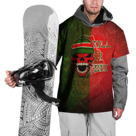Накидка на куртку 3D с принтом Локомотив в Екатеринбурге, 100% полиэстер |  | красно зеленые | локо | паровоз
