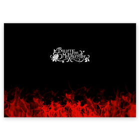 Поздравительная открытка с принтом Bullet for my Valentine в Екатеринбурге, 100% бумага | плотность бумаги 280 г/м2, матовая, на обратной стороне линовка и место для марки
 | band | bullet for my valentine | metal | music | rock | атрибутика | группа | метал | музыка | рок