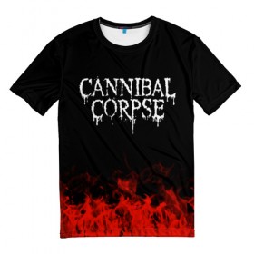 Мужская футболка 3D с принтом Cannibal Corpse в Екатеринбурге, 100% полиэфир | прямой крой, круглый вырез горловины, длина до линии бедер | band | cannibal corpse | metal | music | rock | атрибутика | группа | метал | музыка | рок