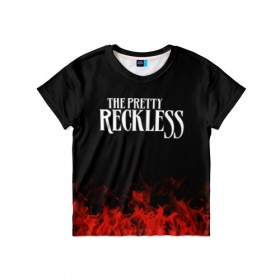Детская футболка 3D с принтом The Pretty Reckless в Екатеринбурге, 100% гипоаллергенный полиэфир | прямой крой, круглый вырез горловины, длина до линии бедер, чуть спущенное плечо, ткань немного тянется | band | metal | music | rock | the pretty reckless | атрибутика | группа | метал | музыка | рок