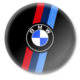Значок с принтом BMW 2018 M Sport в Екатеринбурге,  металл | круглая форма, металлическая застежка в виде булавки | Тематика изображения на принте: bmw | bmw motorsport | bmw performance | carbon | m | motorsport | performance | sport | бмв | карбон | моторспорт | спорт