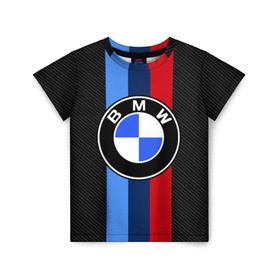 Детская футболка 3D с принтом BMW Motorsport Carbon в Екатеринбурге, 100% гипоаллергенный полиэфир | прямой крой, круглый вырез горловины, длина до линии бедер, чуть спущенное плечо, ткань немного тянется | bmw | bmw motorsport | bmw performance | carbon | m | motorsport | performance | sport | бмв | карбон | моторспорт | спорт