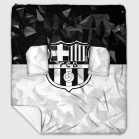 Плед с рукавами с принтом FC Barca Black Collection в Екатеринбурге, 100% полиэстер | Закругленные углы, все края обработаны. Ткань не мнется и не растягивается. Размер 170*145 | fc barcelona | fcb | барселона | спорт | спортивные | футбол | футбольный клуб