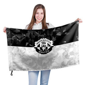 Флаг 3D с принтом F.C.M.U 2018 Black Collection в Екатеринбурге, 100% полиэстер | плотность ткани — 95 г/м2, размер — 67 х 109 см. Принт наносится с одной стороны | fc | manchester united | зож | манчестер юнайтед
  | спорт | спортивные | футбол | футбольный клуб
