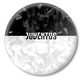 Значок с принтом Juventus Black Collection в Екатеринбурге,  металл | круглая форма, металлическая застежка в виде булавки | Тематика изображения на принте: juventus | спорт | спортивные | футбол | футбольный клуб | ювентус