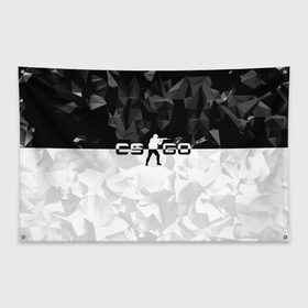 Флаг-баннер с принтом CS GO Black Collection в Екатеринбурге, 100% полиэстер | размер 67 х 109 см, плотность ткани — 95 г/м2; по краям флага есть четыре люверса для крепления | counter strike | cs | cs go | global | go.offensive | шутер