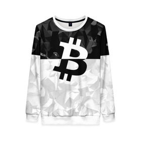 Женский свитшот 3D с принтом BITCOIN Black Collection в Екатеринбурге, 100% полиэстер с мягким внутренним слоем | круглый вырез горловины, мягкая резинка на манжетах и поясе, свободная посадка по фигуре | Тематика изображения на принте: bitcoin | btc | crypto | miner | mining | биткоин | валюта | деньги | криптовалюта | майнинг | цифровое золото