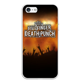 Чехол для iPhone 5/5S матовый с принтом Five Finger Death Punch в Екатеринбурге, Силикон | Область печати: задняя сторона чехла, без боковых панелей | band | five finger death punch | metal | music | rock | атрибутика | группа | метал | музыка | рок