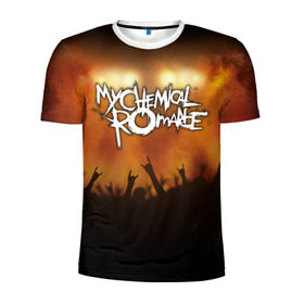 Мужская футболка 3D спортивная с принтом My Chemical Romance в Екатеринбурге, 100% полиэстер с улучшенными характеристиками | приталенный силуэт, круглая горловина, широкие плечи, сужается к линии бедра | 