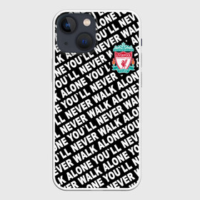 Чехол для iPhone 13 mini с принтом YNWA с логотипом в Екатеринбурге,  |  | liverpool | you ll never walk alone | апл | ливерпуль | футбол