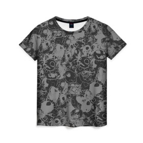 Женская футболка 3D с принтом cs:go - DoomKitty (Collection 2018) в Екатеринбурге, 100% полиэфир ( синтетическое хлопкоподобное полотно) | прямой крой, круглый вырез горловины, длина до линии бедер | 0x000000123 | csgo | doom kitty | ксго