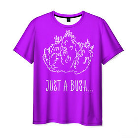 Мужская футболка 3D с принтом Just a Bush в Екатеринбурге, 100% полиэфир | прямой крой, круглый вырез горловины, длина до линии бедер | Тематика изображения на принте: battle royale | fortnite | батл роял | фортнайт