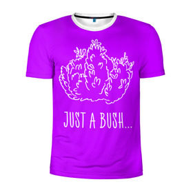 Мужская футболка 3D спортивная с принтом Just a Bush в Екатеринбурге, 100% полиэстер с улучшенными характеристиками | приталенный силуэт, круглая горловина, широкие плечи, сужается к линии бедра | battle royale | fortnite | батл роял | фортнайт