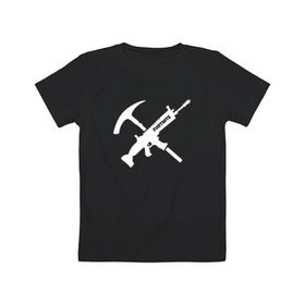 Детская футболка хлопок с принтом Fortnite в Екатеринбурге, 100% хлопок | круглый вырез горловины, полуприлегающий силуэт, длина до линии бедер | battle royale | fortnite | батл роял | фортнайт