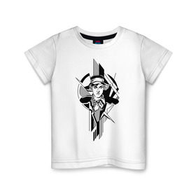 Детская футболка хлопок с принтом Молодой Маяковский в Екатеринбурге, 100% хлопок | круглый вырез горловины, полуприлегающий силуэт, длина до линии бедер | авангард | геометрия | портрет | поэт