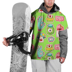 Накидка на куртку 3D с принтом Страшилки монстрики в Екатеринбурге, 100% полиэстер |  | глаз | монстр | мороженое | мультик | приведение | розовый | ужасы | улыбка | цветная
