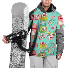 Накидка на куртку 3D с принтом Яркие монстрики в Екатеринбурге, 100% полиэстер |  | Тематика изображения на принте: глаз | монстр | мороженое | мультик | приведение | розовый | ужасы | улыбка | цветная
