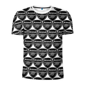 Мужская футболка 3D спортивная с принтом Arsenal Black&White в Екатеринбурге, 100% полиэстер с улучшенными характеристиками | приталенный силуэт, круглая горловина, широкие плечи, сужается к линии бедра | 