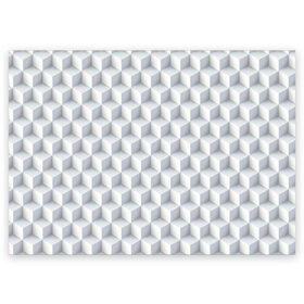 Поздравительная открытка с принтом 3D Кубы в Екатеринбурге, 100% бумага | плотность бумаги 280 г/м2, матовая, на обратной стороне линовка и место для марки
 | 3д | иллюзия | куб | кубы | паттерн | текстура | узор