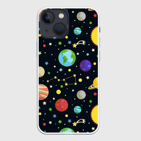 Чехол для iPhone 13 mini с принтом Солнечная система в Екатеринбурге,  |  | большая медведица | венера | звезда | звезды | земля | космос | марс | меркурий | паттерн | сатурн | созвездия | солнце | уран | юпитер