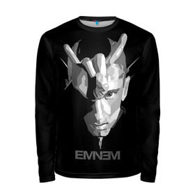 Мужской лонгслив 3D с принтом Eminem в Екатеринбурге, 100% полиэстер | длинные рукава, круглый вырез горловины, полуприлегающий силуэт | actor | american rapper | composer | eminem | music | rap | record producer | актёр | американский | искусство | композитор | музыка | музыкальный продюсер | поп арт | рэп | рэпер