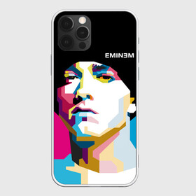 Чехол для iPhone 12 Pro с принтом Eminem в Екатеринбурге, силикон | область печати: задняя сторона чехла, без боковых панелей | Тематика изображения на принте: actor | american | art | bright | colors | composer | eminem | music | pop | producer | rap | rapper | record | актёр | американский | арт | искусство | композитор | музыка | музыкальный продюсер | поп | рэп | рэпер | цвета | яркие