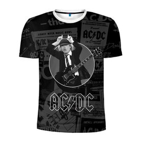 Мужская футболка 3D спортивная с принтом AC/DC в Екатеринбурге, 100% полиэстер с улучшенными характеристиками | приталенный силуэт, круглая горловина, широкие плечи, сужается к линии бедра | ас | ац | диси | дс | дц | исидиси | эйси