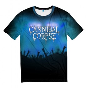 Мужская футболка 3D с принтом Cannibal Corpse в Екатеринбурге, 100% полиэфир | прямой крой, круглый вырез горловины, длина до линии бедер | 