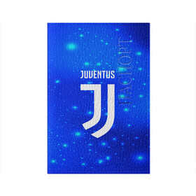 Обложка для паспорта матовая кожа с принтом Juventus space collection в Екатеринбурге, натуральная матовая кожа | размер 19,3 х 13,7 см; прозрачные пластиковые крепления | football | soccer | ювентус