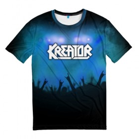 Мужская футболка 3D с принтом Kreator в Екатеринбурге, 100% полиэфир | прямой крой, круглый вырез горловины, длина до линии бедер | band | kreator | metal | music | rock | атрибутика | группа | метал | музыка | рок
