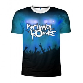Мужская футболка 3D спортивная с принтом My Chemical Romance в Екатеринбурге, 100% полиэстер с улучшенными характеристиками | приталенный силуэт, круглая горловина, широкие плечи, сужается к линии бедра | 