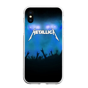 Чехол для iPhone XS Max матовый с принтом Metallica в Екатеринбурге, Силикон | Область печати: задняя сторона чехла, без боковых панелей | band | metal | metallica | music | rock | атрибутика | группа | метал | музыка | рок