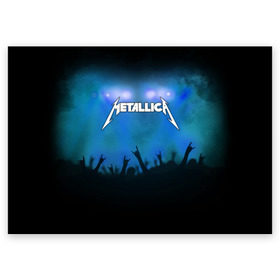 Поздравительная открытка с принтом Metallica в Екатеринбурге, 100% бумага | плотность бумаги 280 г/м2, матовая, на обратной стороне линовка и место для марки
 | band | metal | metallica | music | rock | атрибутика | группа | метал | музыка | рок