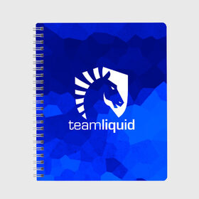 Тетрадь с принтом Team Liquid в Екатеринбурге, 100% бумага | 48 листов, плотность листов — 60 г/м2, плотность картонной обложки — 250 г/м2. Листы скреплены сбоку удобной пружинной спиралью. Уголки страниц и обложки скругленные. Цвет линий — светло-серый
 | awp | counter strike | cs go | cybersport | game | skin | team liquid | авп | игры | киберспорт | скин