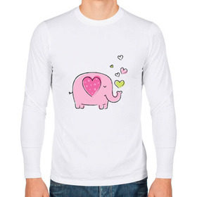 Мужской лонгслив хлопок с принтом Слоненок в Екатеринбурге, 100% хлопок |  | 14 | 14февраля | elephant | happy | happyvalentine | love | valentinesday | деньвсехвлюбленных | деньсвятоговалентина | любовь | мило | нежно | праздник | рисунок | сердца | сердце | слоненок