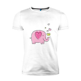 Мужская футболка премиум с принтом Слоненок в Екатеринбурге, 92% хлопок, 8% лайкра | приталенный силуэт, круглый вырез ворота, длина до линии бедра, короткий рукав | 14 | 14февраля | elephant | happy | happyvalentine | love | valentinesday | деньвсехвлюбленных | деньсвятоговалентина | любовь | мило | нежно | праздник | рисунок | сердца | сердце | слоненок